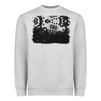 Heather Grey cowhide background Heavyweight Sweatshirt - BarkalooDesign