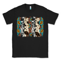 Black cowhide leopard gemstone brushstroke Classic Tee - AdoDesignShop