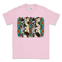 Bubblegum Pink cowhide leopard gemstone brushstroke Classic Tee - AdoDesignShop