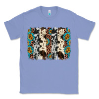 Colony Blue cowhide leopard gemstone brushstroke Classic Tee - AdoDesignShop