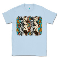 Dusty Blue cowhide leopard gemstone brushstroke Classic Tee - AdoDesignShop