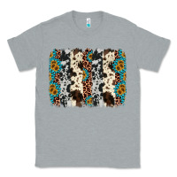 Heather Grey cowhide leopard gemstone brushstroke Classic Tee - AdoDesignShop