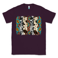 Plum cowhide leopard gemstone brushstroke Classic Tee - AdoDesignShop