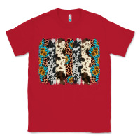 Red cowhide leopard gemstone brushstroke Classic Tee - AdoDesignShop