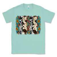 Seafoam cowhide leopard gemstone brushstroke Classic Tee - AdoDesignShop