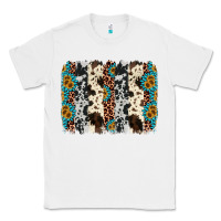 White cowhide leopard gemstone brushstroke Classic Tee - AdoDesignShop
