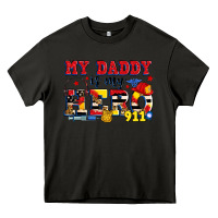 Asphalt my daddy is my hero dispatcher Heavy Core Tee - Zillion Design Studio