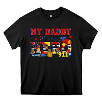 Black my daddy is my hero dispatcher Heavy Core Tee - Zillion Design Studio