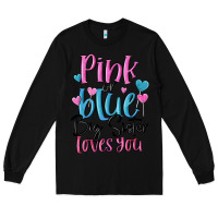 Black pink or blue big sister loves you Long Sleeve Tee - MaliasSmallBusiness