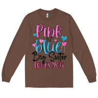 Chestnut pink or blue big sister loves you Long Sleeve Tee - MaliasSmallBusiness