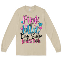 Mushroom pink or blue big sister loves you Long Sleeve Tee - MaliasSmallBusiness