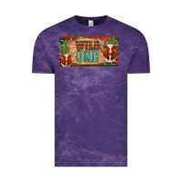 Cloud Purple texas longhorn wild one cactus licanse plate Vintage Tee - Artiststas