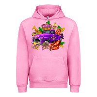 Fuchsia Pink mardi gras truck olivia Urban Hoodie - OliviaCreatesArt
