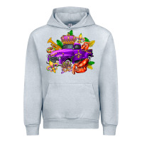 Heather Grey mardi gras truck olivia Urban Hoodie - OliviaCreatesArt