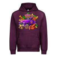 Mauve Wine mardi gras truck olivia Urban Hoodie - OliviaCreatesArt