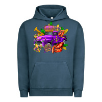 Pigment Midnight Navy mardi gras truck olivia Urban Hoodie - OliviaCreatesArt