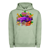 Pigment Oil Green mardi gras truck olivia Urban Hoodie - OliviaCreatesArt
