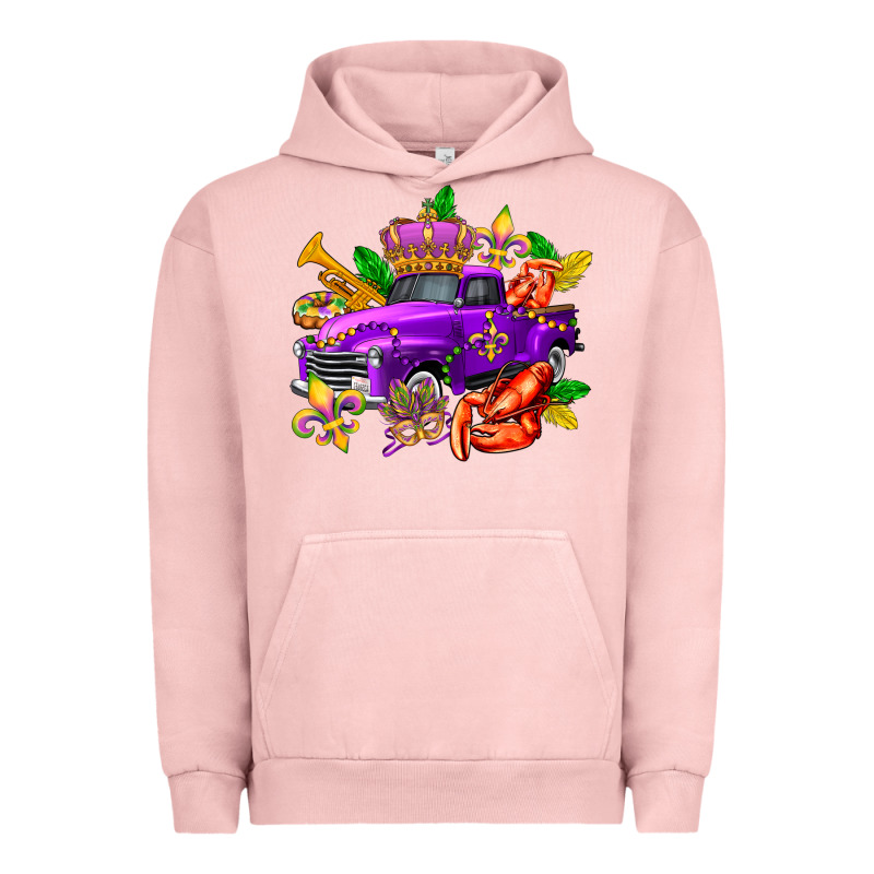 Mardi Gras Truck Olivia Urban Hoodie by OliviaCreatesArt | Teevron