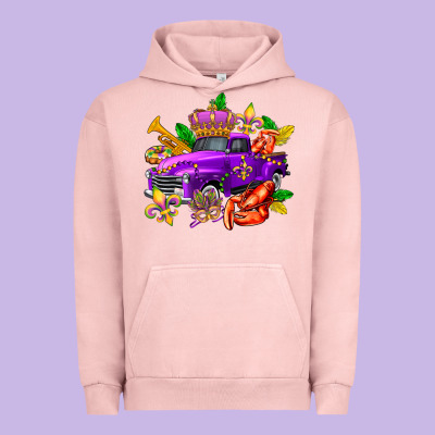 Mardi Gras Truck Olivia Urban Hoodie Designed By Oliviacreatesart