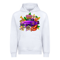 White mardi gras truck olivia Urban Hoodie - OliviaCreatesArt