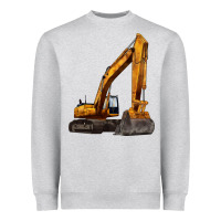 Heather Grey excavator Heavyweight Sweatshirt - LillyAllenDesigns