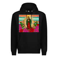 Black our lady of guadalupe cactus leopard Premium Hoodie - JahusDesignShop