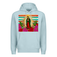 Blue Mist our lady of guadalupe cactus leopard Premium Hoodie - JahusDesignShop