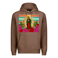 Chestnut our lady of guadalupe cactus leopard Premium Hoodie - JahusDesignShop