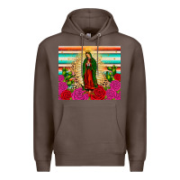 Coffee our lady of guadalupe cactus leopard Premium Hoodie - JahusDesignShop