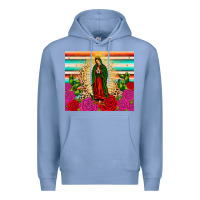 Colony Blue our lady of guadalupe cactus leopard Premium Hoodie - JahusDesignShop