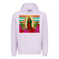Lilac our lady of guadalupe cactus leopard Premium Hoodie - JahusDesignShop