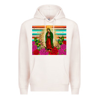 Pale Pink our lady of guadalupe cactus leopard Premium Hoodie - JahusDesignShop