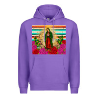 Purple our lady of guadalupe cactus leopard Premium Hoodie - JahusDesignShop