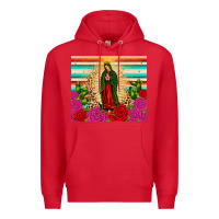 Red our lady of guadalupe cactus leopard Premium Hoodie - JahusDesignShop