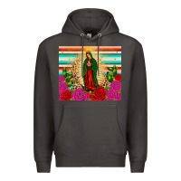 Smoke our lady of guadalupe cactus leopard Premium Hoodie - JahusDesignShop