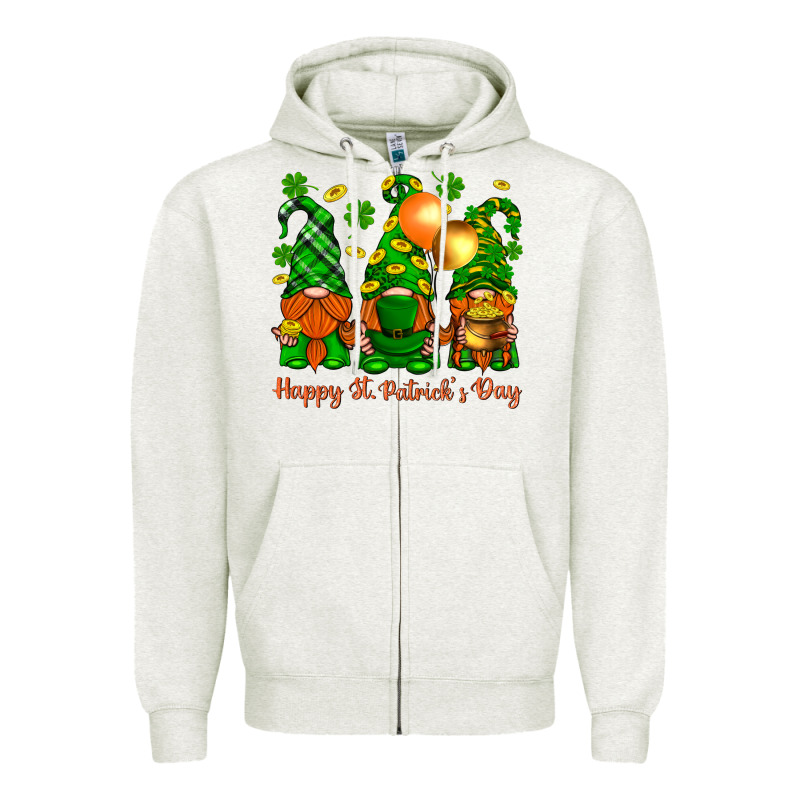 Happy St. Patricks Day With Gnomies Zipper Hoodie by BundleAndBundleShop | Teevron