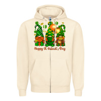 Sandshell happy st. patricks day with gnomies Zipper Hoodie - BundleAndBundleShop