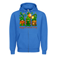 True Royal happy st. patricks day with gnomies Zipper Hoodie - BundleAndBundleShop
