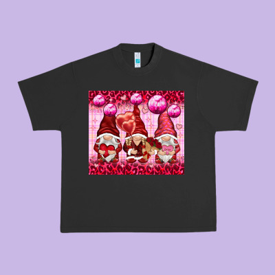 Valentines Gnomies With Leopard Urban Heavy Tee Designed By Nancycooperartshop