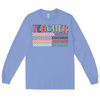 Colony Blue retro teacher Long Sleeve Tee - MaliasSmallBusiness