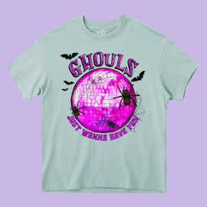 Ghouls Just Wanna Have Fun Heavy Core Tee Designed By Texasbilliewilder