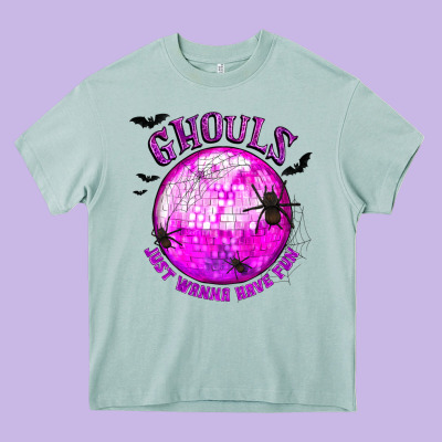 Ghouls Just Wanna Have Fun Heavy Core Tee Designed By Texasbilliewilder