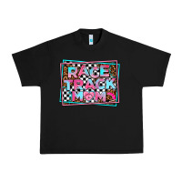 Black race track mom Urban Heavy Tee - AdoDesignShop