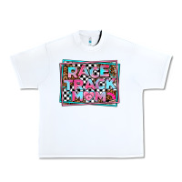 White race track mom Urban Heavy Tee - AdoDesignShop