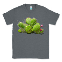 Charcoal Heather desert prickly pear cactus Classic Tee - LillyAllenDesigns