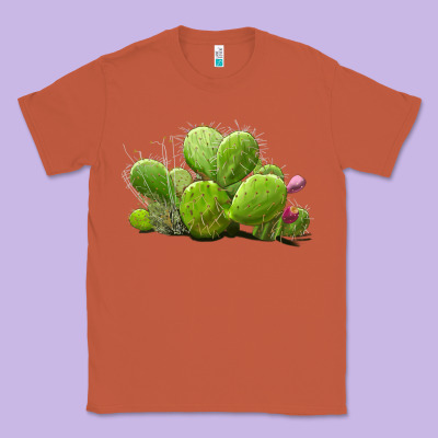 Desert Prickly Pear Cactus Classic Tee Designed By Lillyallendesigns