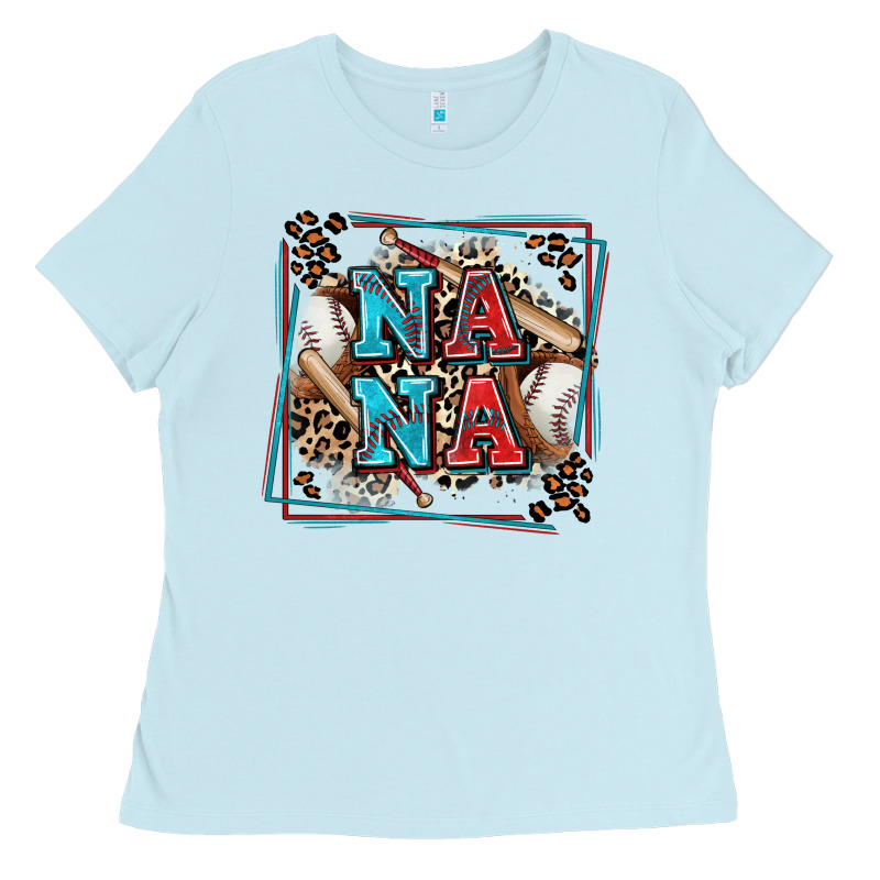 Baseball Nana With Leopard Ladies Tee by Zillion Design Studio | Teevron