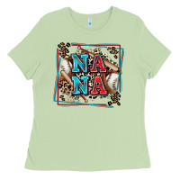 Matcha baseball nana with leopard Ladies Tee - Zillion Design Studio
