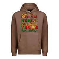 Chestnut I'm just here for the tacos #cincodemayo Premium Hoodie - NancyCooperArtShop