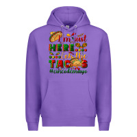 Purple I'm just here for the tacos #cincodemayo Premium Hoodie - NancyCooperArtShop